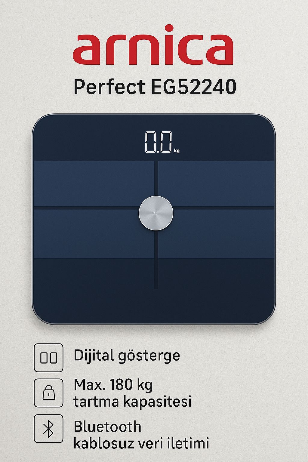 Arnica Eg52240 Perfect Bluetooth Baskül 17J1 - Görsel 1