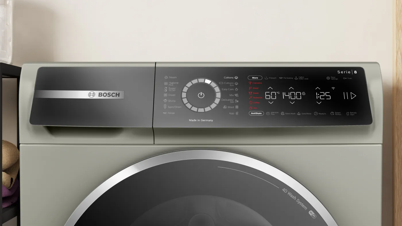 Bosch Seri 8 Çamaşır Makinesi, Ön Yüklemeli Tam Boy 9 Kg 1400 Devir, Gümüş Inox Wgb2440Xme - Görsel 1