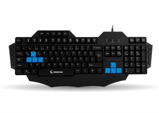 Rampage Kb-R01 Siyah Usb Makrolu Gaming Q Oyuncu Klavye-Rampage Kktc