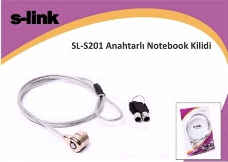 S-Link Sl-S201 Anahtarlı Notebook Kilidi - Bilgisayar Aksesuarları-S-Link Kktc