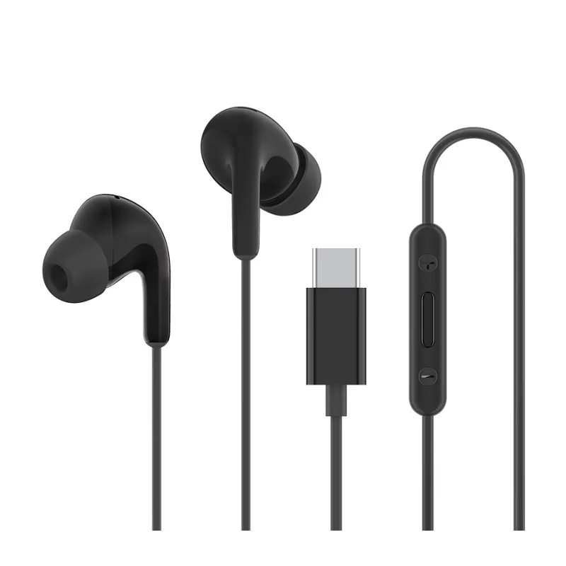 Xiaomi Typec Kulaklık Siyah-Xiaomi Typec Earphones Black-Xiaomi-Kktc