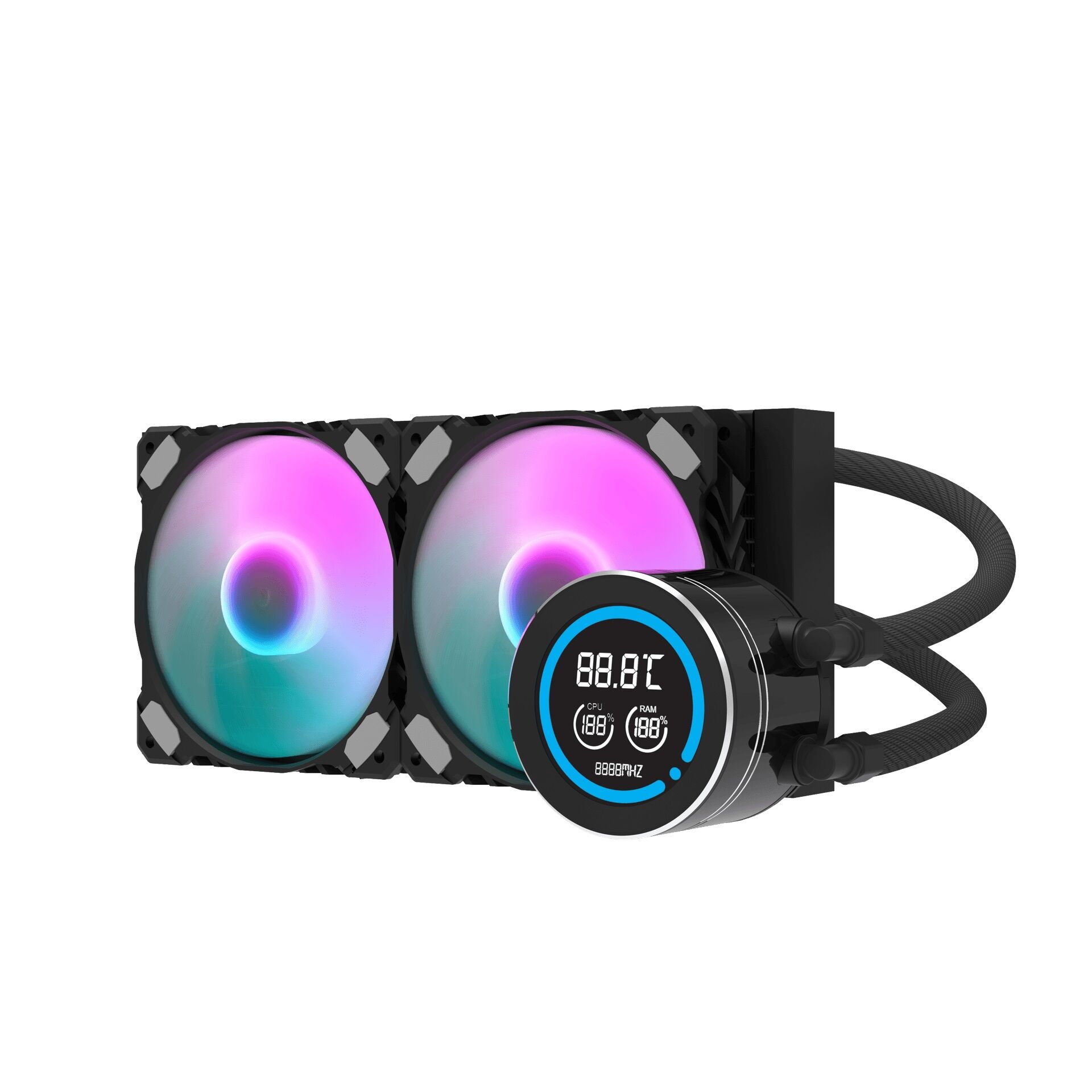 İşlemci̇ Fani Aigo Nebula Ai Dn240D 240Mm Siyah Sıvı Soğutma 1700/Am5 Kktc