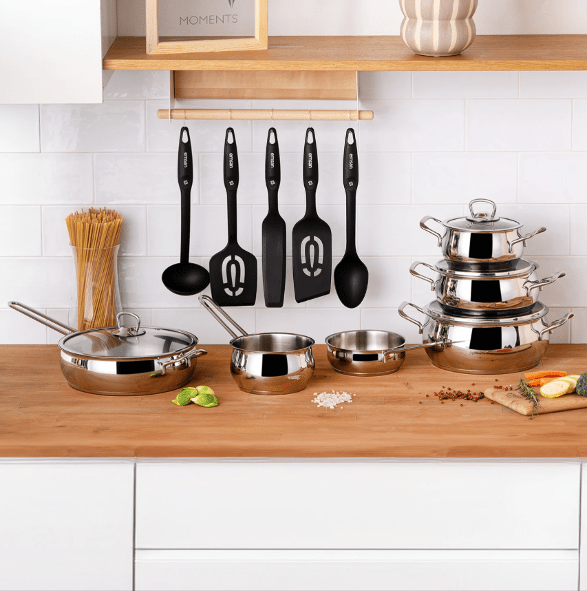 60015013766 Esan All In 15 Parça Servis Gereç, Çelik - Görsel 1