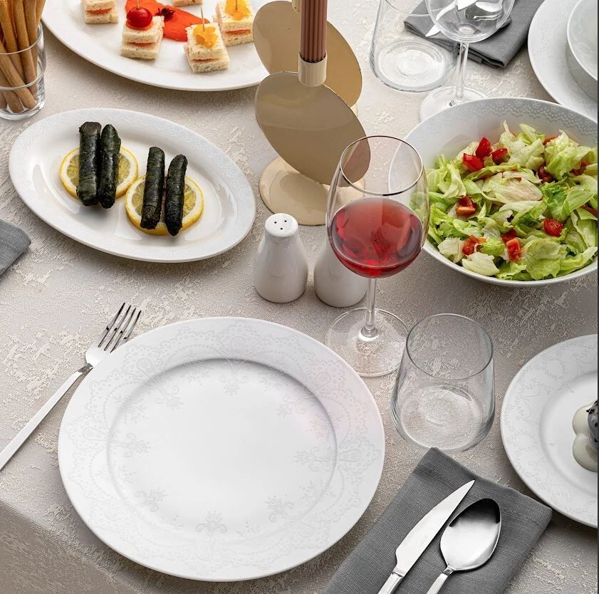 Emsan New Bone Dıana 56 Prç 12 Kişilik Yemek Takımı - Görsel 1