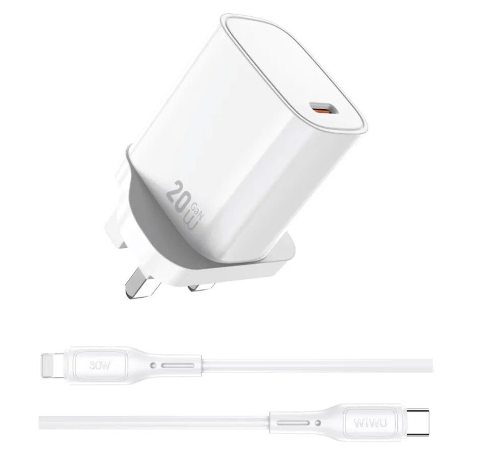Wiwu 20W Essen Gan Fast Charger+Cable Kktc