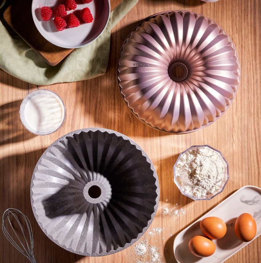 1000001507001 Ems Grıss Hardstone Kek Kalıbı Golden Pınk - Görsel 1