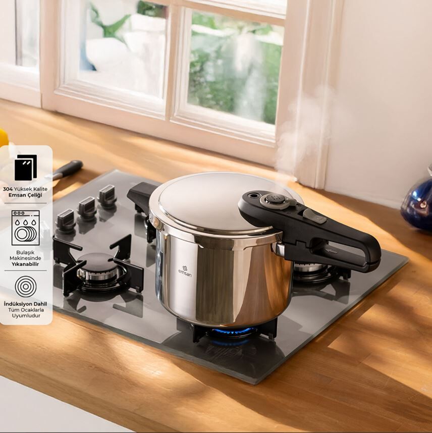 1000158337002 Emsan Fast Cooker Düdüklü Tencere, 6 Lt - Görsel 1