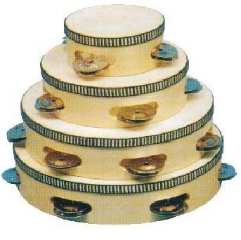 Tiger Power Tambourine With Natural Head (Tef)