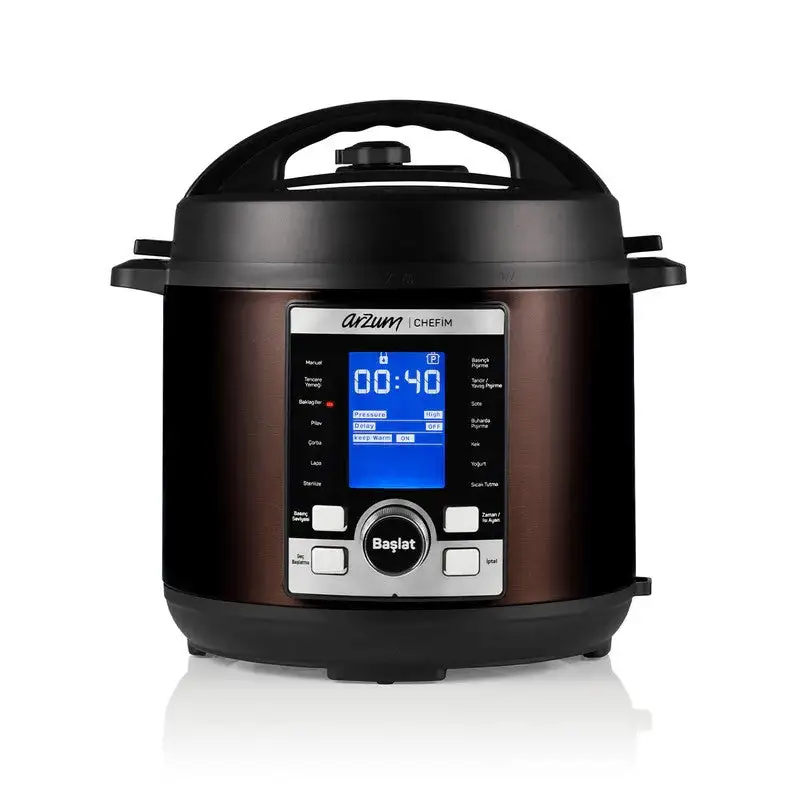 Ar2055-Chefim-Multi-Functional-Pressure-Cooker-Black-Electrical-Cooker-Arzum-Ar2055-4551-32-B_800X_4A9E535C-D834-44Fd-B34C-707987268897 Arzum Chefim Çok Amaçli Basinçli Pişirici - Inox - Görsel 1
