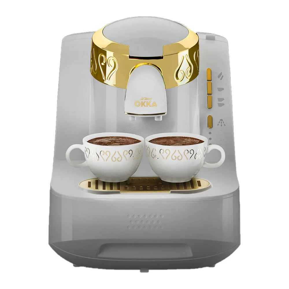 Arzum_Okka_Turkish_Coffee_Machine_White_And_Gold_-_Ok008 Arzum Okka Türk Kahve Makinesi - Beyaz Altin - Görsel 1