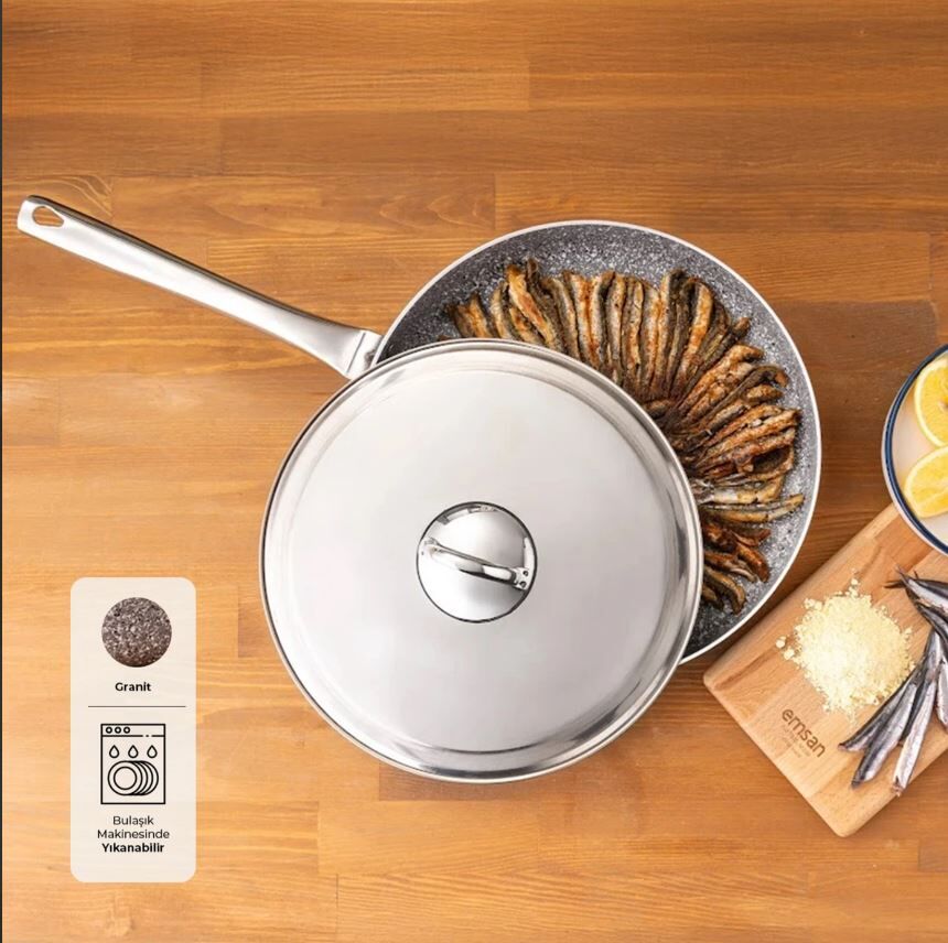 1000230539001 Emsan Fıshy Granit Balık Tavası, 32 Cm - Görsel 1