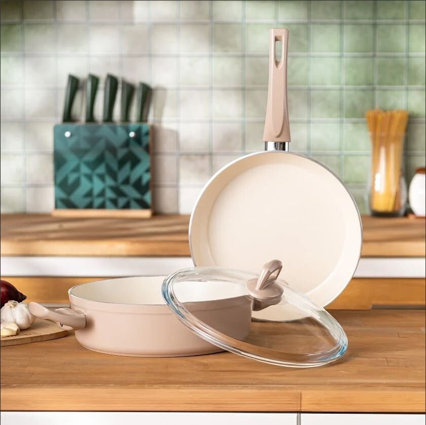 1000232388001 Emsan Crystal Tava Seti 3 Prç, Rose - Görsel 1