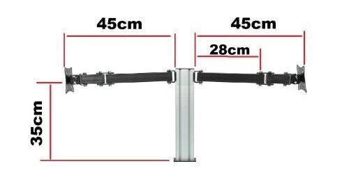 17-27&Amp;Quot; Masa Üstü İkili Monitör Askı Aparatı Ma-02 Kktc 17-27&Amp;Quot; Masa Üstü İkili Monitör Askı Aparatı Ma-02 Kktc