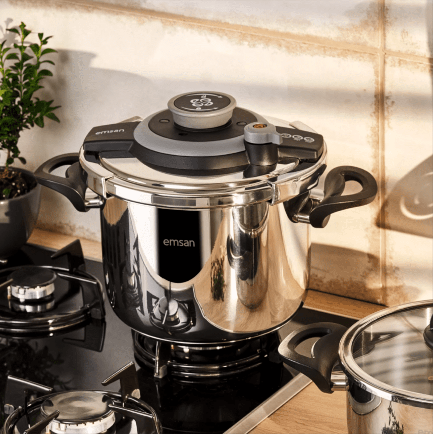 60015012789 Ems Vera 6 Lt Siyah Düdüklü Tencere - Görsel 1