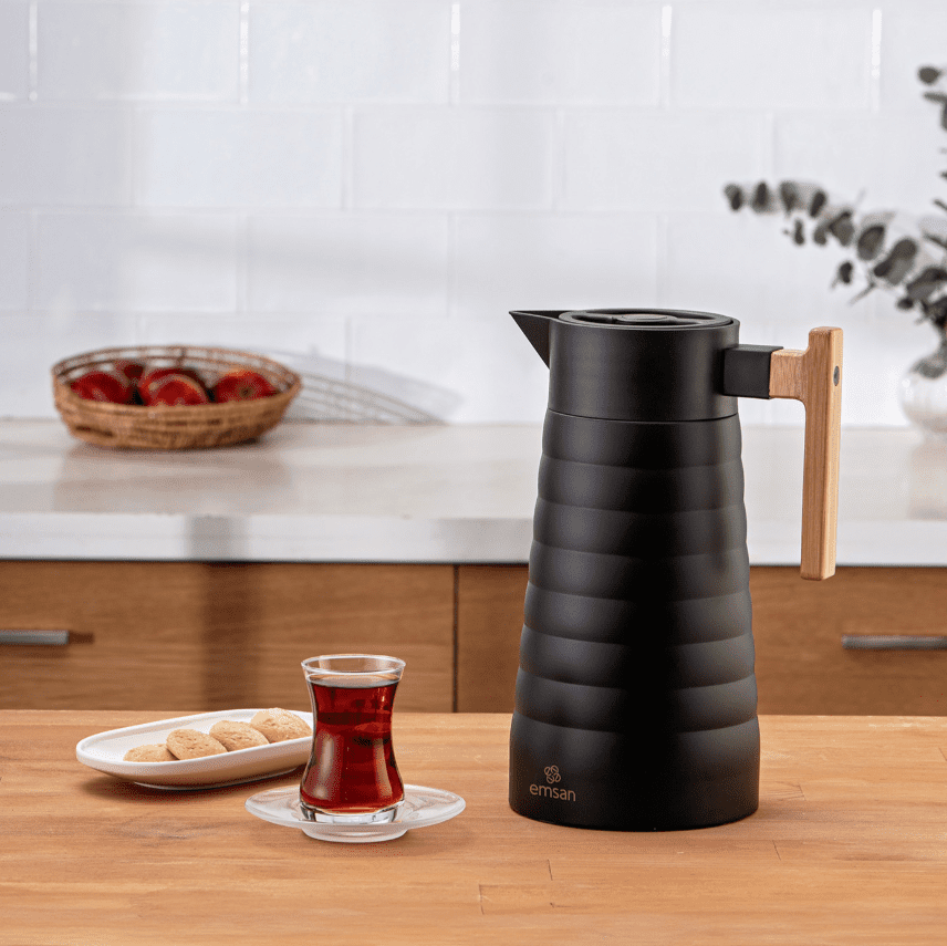 60015013634 Emsan Emboss Termos, 2 Lt, Siyah - Görsel 1