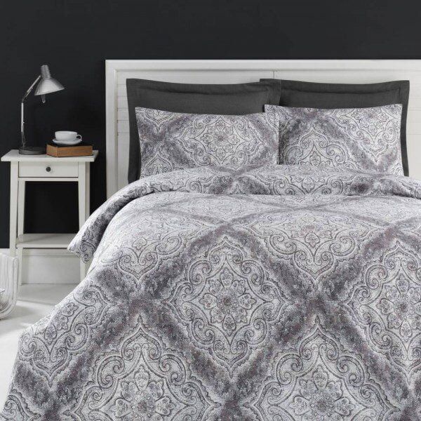 Luxart 200X220 Nevresi̇m Takimi Becca Gri̇s