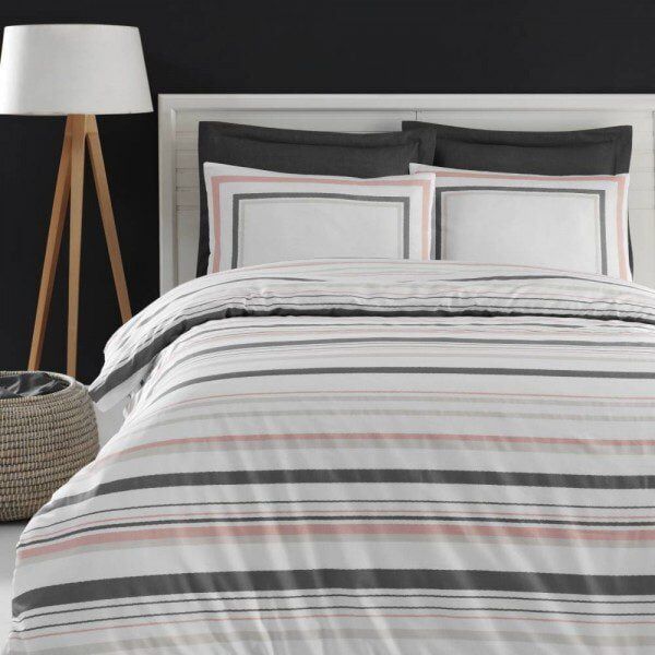 Luxart 200X220 Nevresi̇m Takimi Edna Gri̇ss