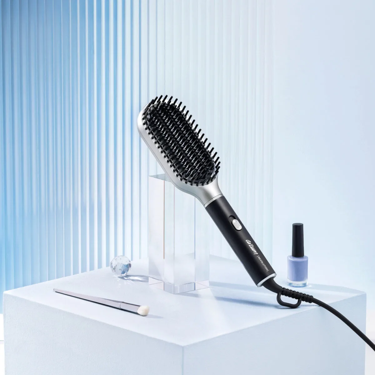 Ar5158-Revolution-Sac-Duzlestirici-Firca-Platin-Gri-Sac-Duzlestirici-Firca-Arzum-Ar5158-5613-33-B Arzum Revolution Saç Düzleştirici Fırça - Plati̇n Gri̇ - Görsel 1