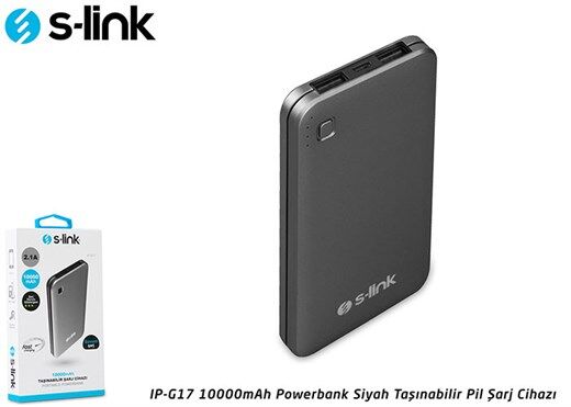 S-Link Ip-G17 10000Mah Siyah Taşınabilir Powerbank-S-Link Kktc