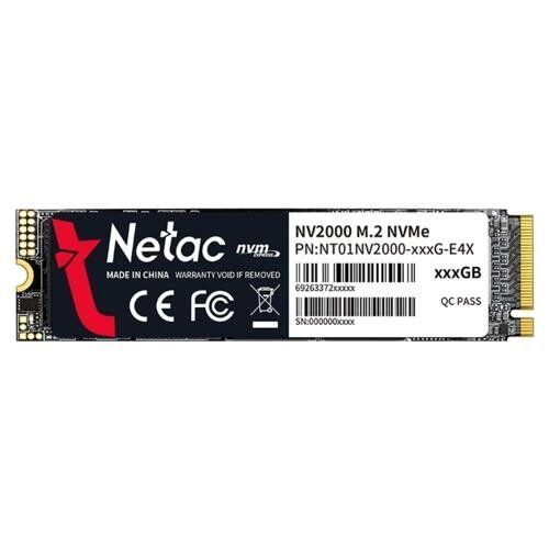Ssd Netac Nv2000 256Gb M.2 Nvme Nt01Nv2000-256-E4X 2500-1000Mb/S Kktc