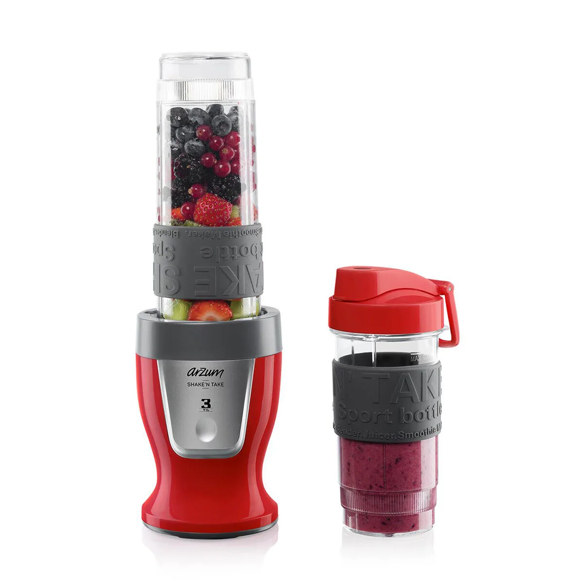 Arzum Shake'N Take Kişisel Blender - Kirmizi - Görsel 1