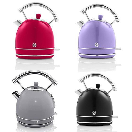 Swan Retro Vintage Dome Su Isıtıcı Kettle - Görsel 1