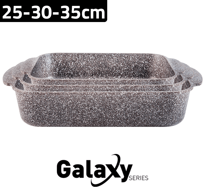 8307 Zio Fırın Tepsi Seti 3Lü 25/30/35Cm