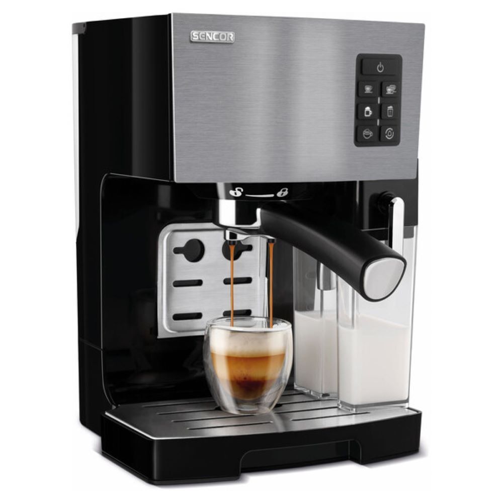 Kahve Makinesi Espresso Sencor Yarı Otomatik Ses 4050Ss Siyah/Gümüş