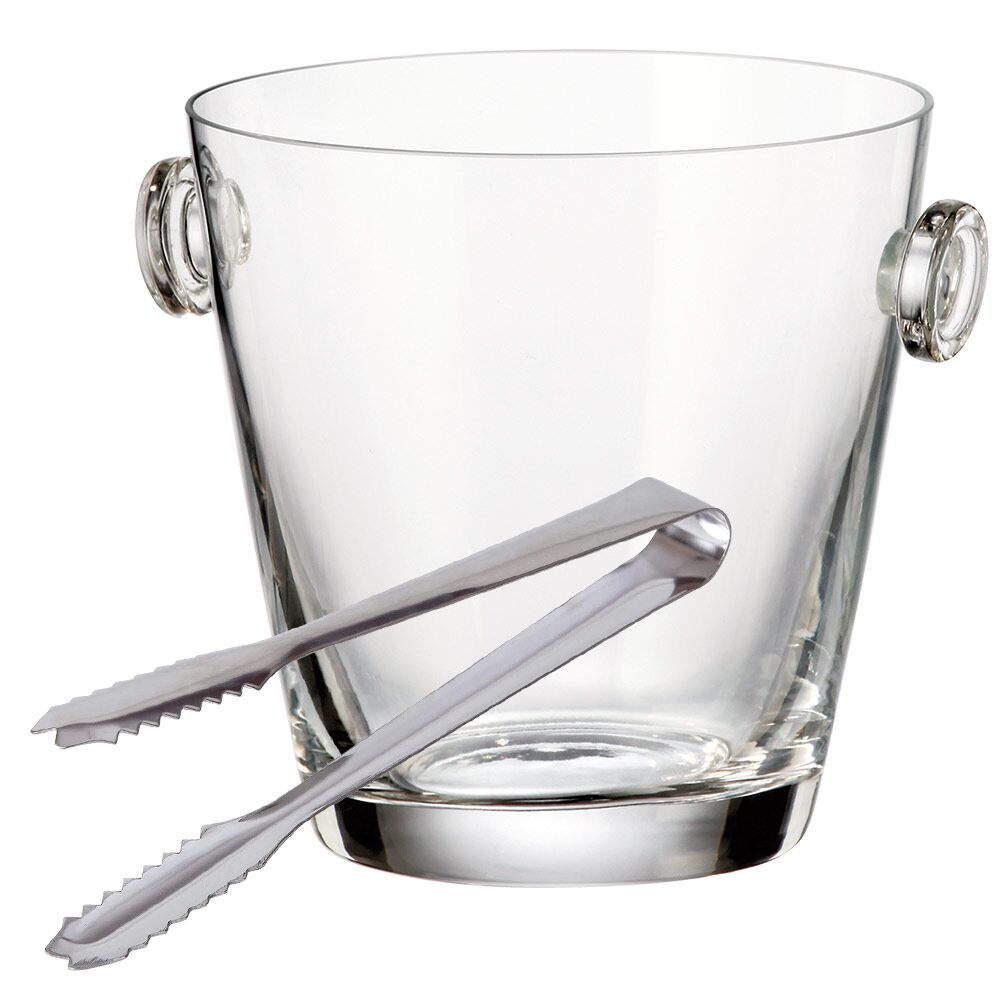 Kristal Buz Kovası + Buz Maşası Royal Crystal Bohemia 97A07