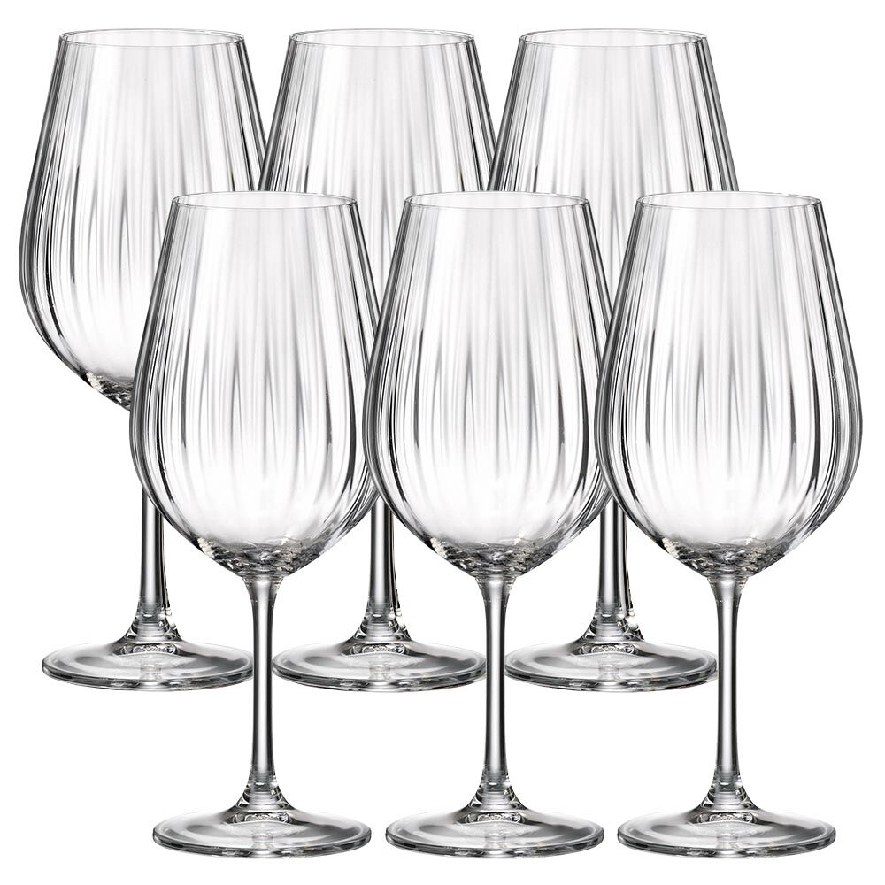 Kristal Şarap Bardağı Krali̇yet Kri̇stal Bohemya Sarah Şelalesi (6'Lı Set) 1Si80