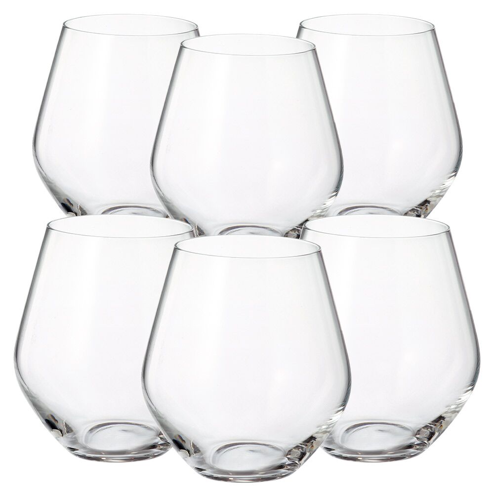 Kristal Su Bardağı Royal Crystal Bohemia Tori Titanyum (6'Lı Set) 28199 Açık