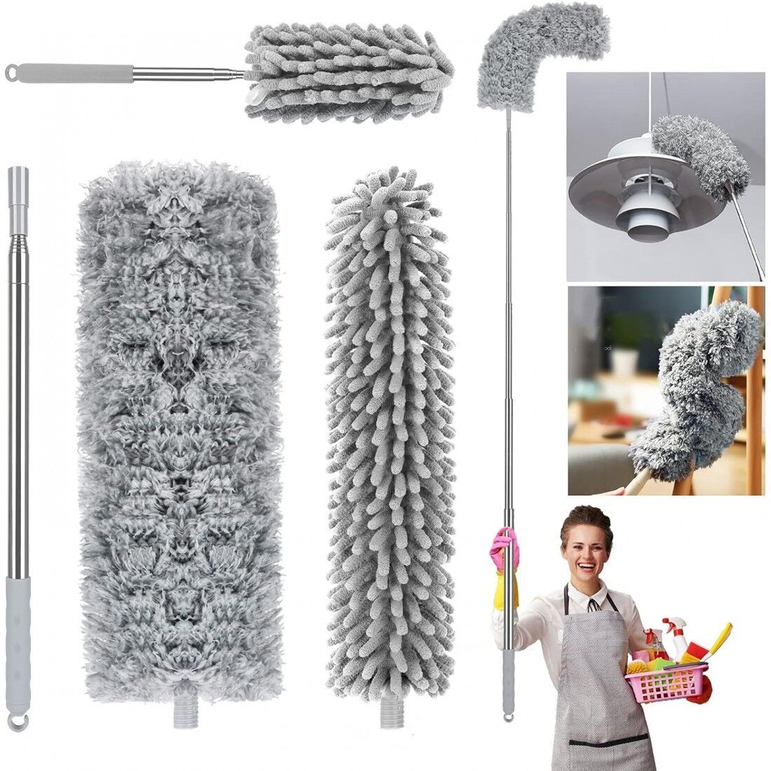 3 Başlıklı Mikrofiber Mop - Görsel 1