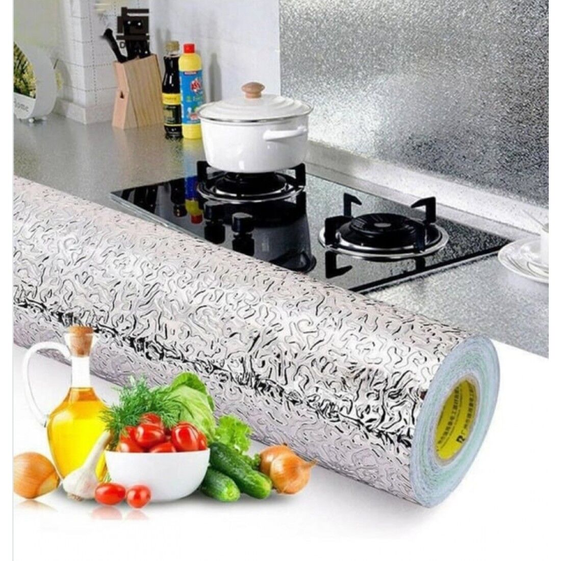 Yapışkanlı Gümüş Alüminyum Folyo (5Mx40Cm) - Görsel 1