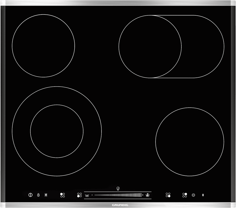 Giev 624430 X Grundig Elektrikli Ankastre Siyah Cam Ocak - Görsel 1