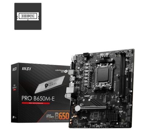 Anakart Msi Pro B650M-E Ddr5 M.2 6800(Oc) Matx Am5 Kktc