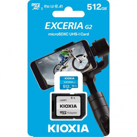 Bellek Kioxia 512Gb Micro Sdxc G2 4K 100Mb/S Lmex2L512Gg2 V30 U3 Kktc