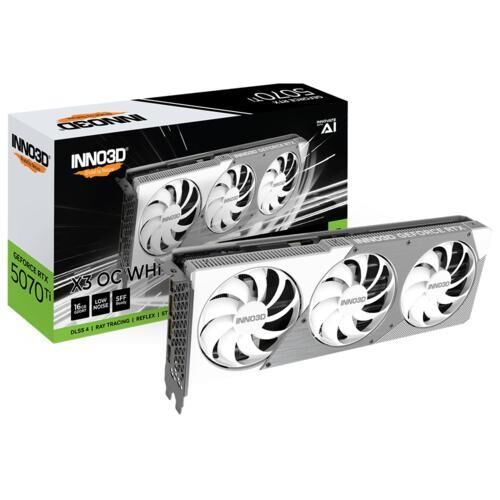 Ekran Karti Inno3D Rtx5070Ti X3 Oc 16Gb 256Bit Gddr7 Beyaz Kktc