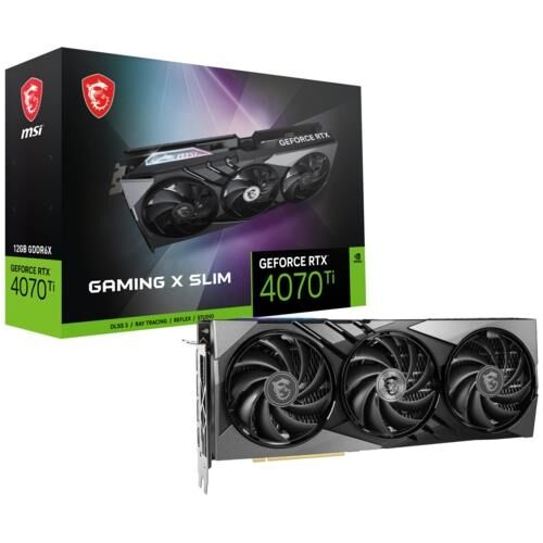 Ekran Karti Msi Rtx4070Ti Gaming X Slim 12Gb 192Bit Gddr6X Dp Hdmi Kktc