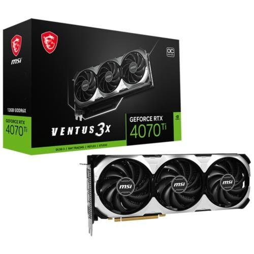Ekran Karti Msi Rtx4070Ti Ventus 3X Oc 12Gb 192Bit Gddr6 Kktc