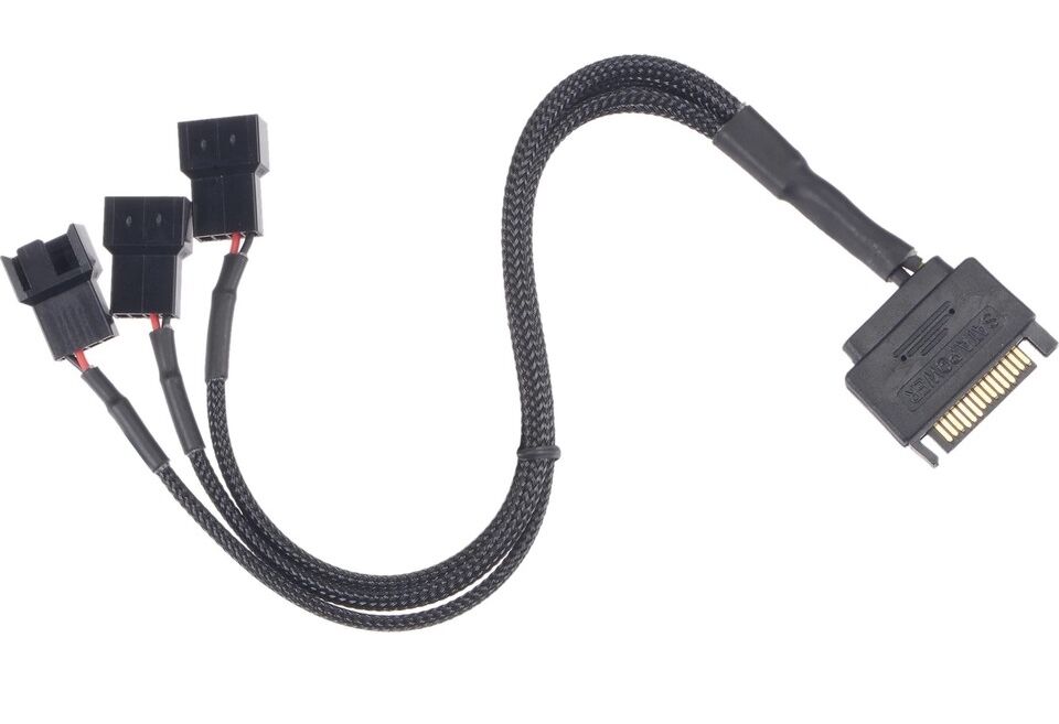 Kablo Sata Power To Fan 3 Port Y Pwm Çoklayici Kktc