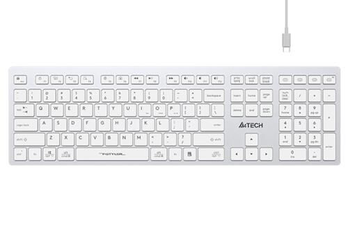 Klavye A4Tech Fbx50C Beyaz Bluetooth+2.4G Fn-Mm-Şarjlı Tr Layout Kktc