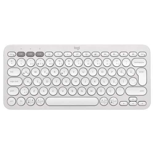 Klavye Logitech K380S Pebble 2 Bluetooth Beyaz 920-011860 Tr Layout Kktc