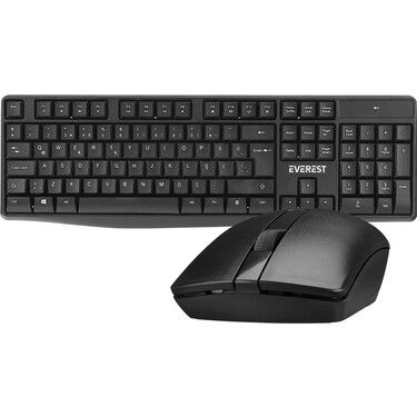 Klavye Mouse Set Everest Km-7500 Siyah Kablosuz Q Multimedya Kktc
