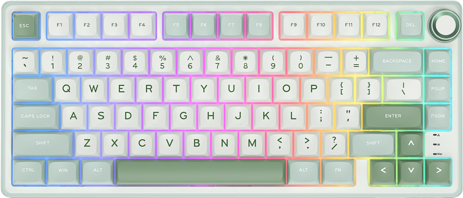 Klavye Royal Kludge R75 Sky Cyan Silver Switch Us Layout Kktc