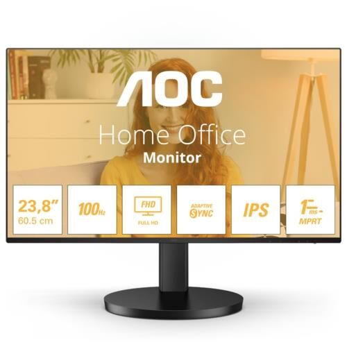 Monitor Aoc 23.8&Amp;Quot; 24B3Ha2 Ips Mm 1Ms 100Hz Hoparlör Si̇yah Kktc