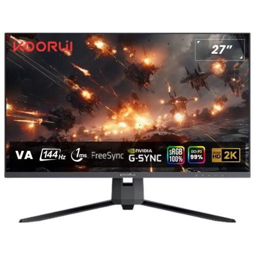 Monitor Koorui 27&Amp;Quot; 27E1Qa 144Hz 1Ms 2560X1440 Hdmi+Dp Gaming Kktc