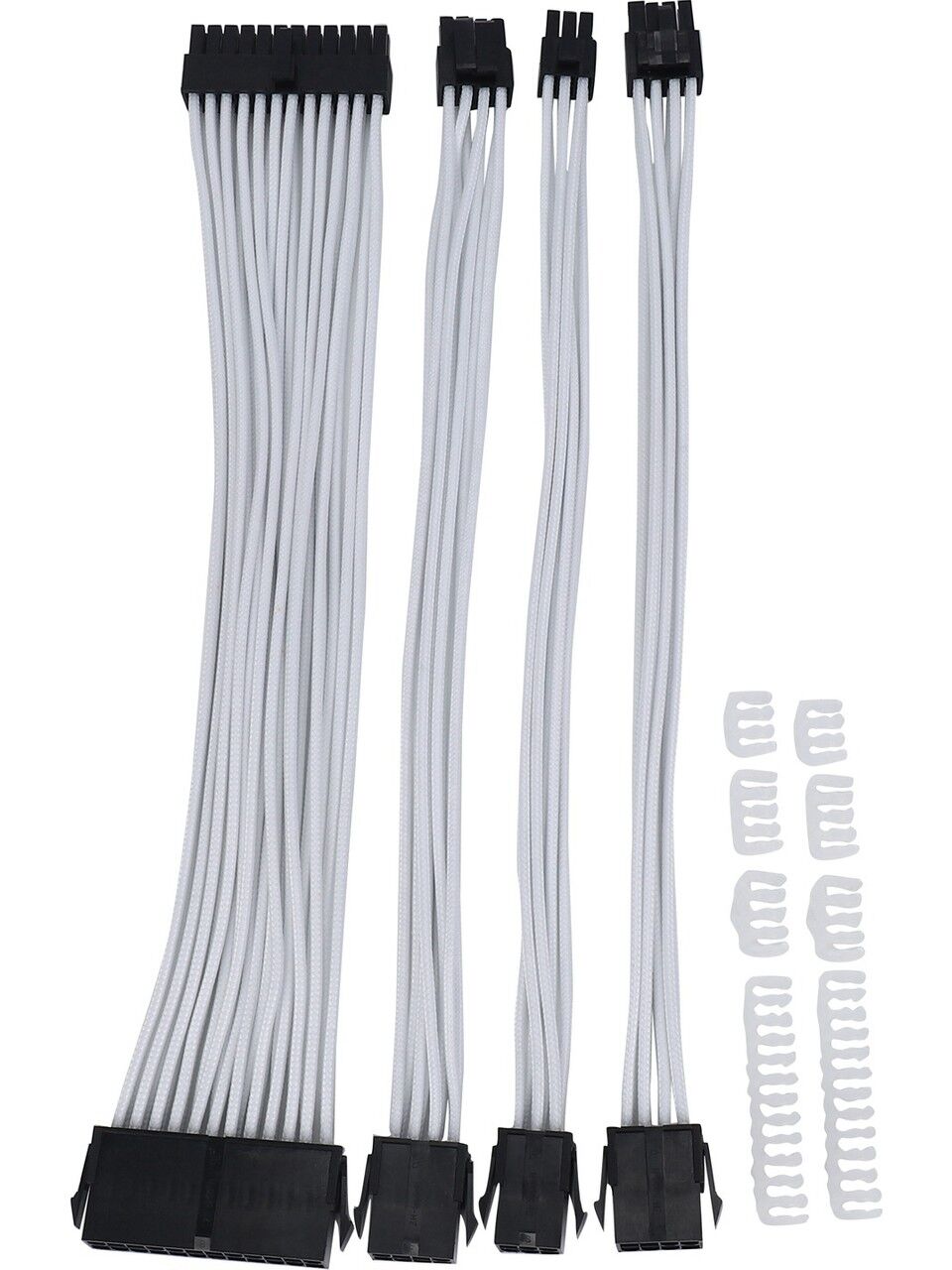 Psu Uzatma Kit Beyaz 30 Cm 24 Pin / 4+4 Pin / Pci-E 8Pin / Pci-E 6 Pin Kktc
