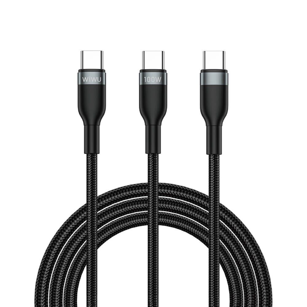 Şarj Kablosu Wiwu Concise Usb-C To Usb-C + Usb-C Wi-C029 2In1 Kktc