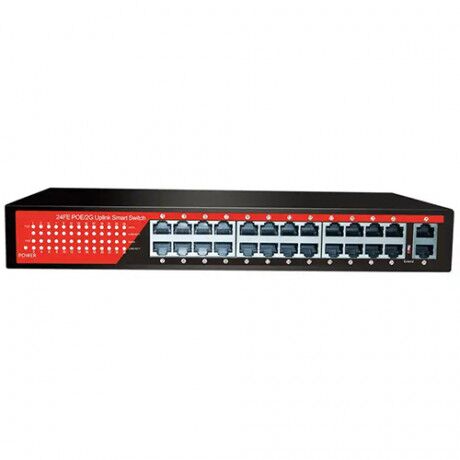 Switch Ezcool Ez-24Psf 24Xfe+2Xge Poe (320Watt) Kktc