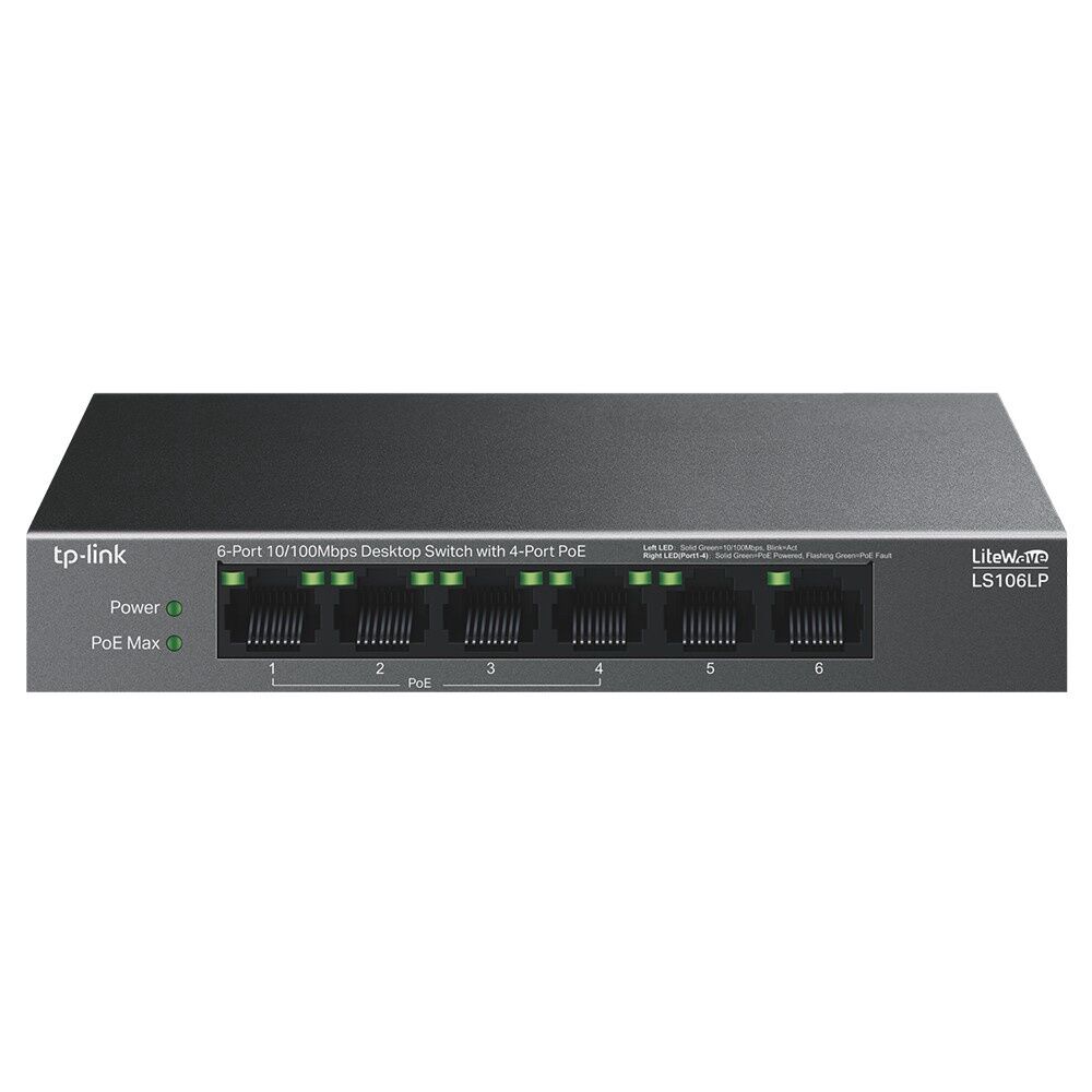 Switch Tp-Link Ls106Lp 6 Port 10/100 4 Port Poe 41W Kktc